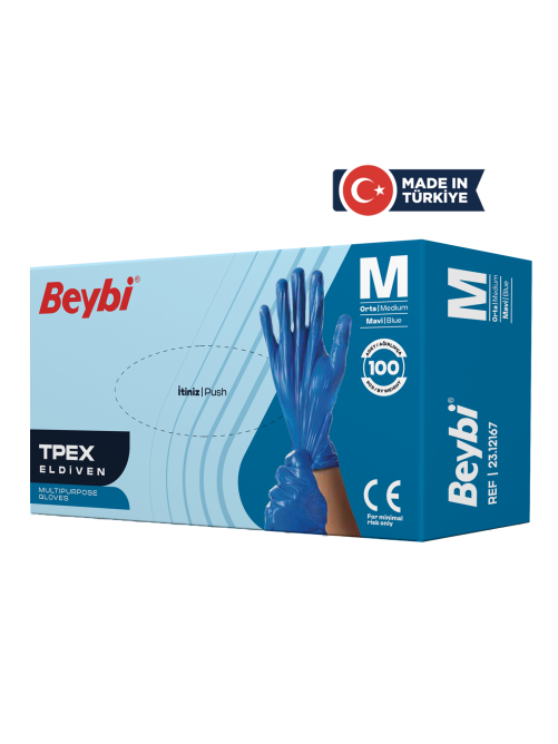 Beybi TPEX Eldiven Mavi 100'lük Kutu - 1